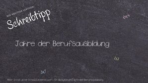 Anderes Wort für Jahre der Berufsausbildung - Synonyme für Jahre der Berufsausbildung