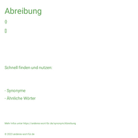 Abreibung