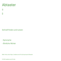 Abtaster