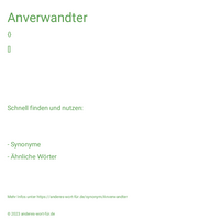 Anverwandter