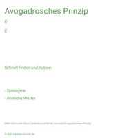 Avogadrosches Prinzip