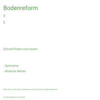 Bodenreform