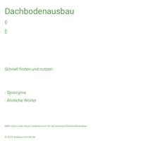 Dachbodenausbau