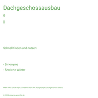 Dachgeschossausbau