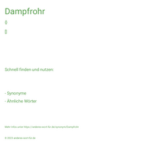 Dampfrohr