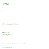 Hafte