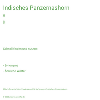 Indisches Panzernashorn