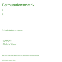 Permutationsmatrix