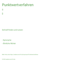 Punktwertverfahren