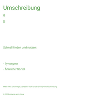 Umschreibung