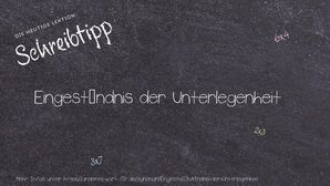 Anderes Wort für Eingeständnis der Unterlegenheit - Synonyme für Eingeständnis der Unterlegenheit