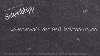 Schreibtipp Wissenschaft der Gefäßerkrankungen