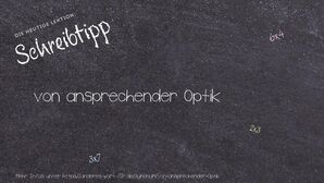 Anderes Wort für von ansprechender Optik - Synonyme für von ansprechender Optik