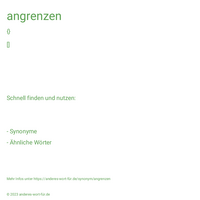 angrenzen