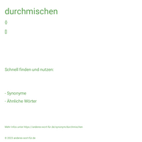 durchmischen