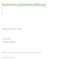 historisch-politische Bildung