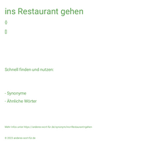 ins Restaurant gehen