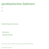 pyroklastisches Sediment