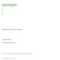 sprengen