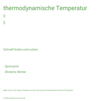 thermodynamische Temperatur