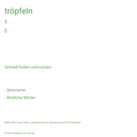 tröpfeln