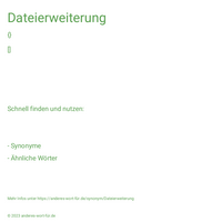 Dateierweiterung