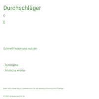 Durchschläger