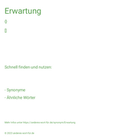 Erwartung