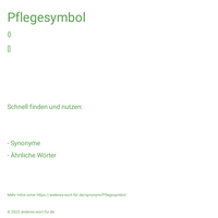 Pflegesymbol