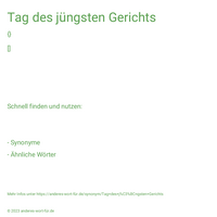 Tag des jüngsten Gerichts