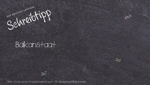 Anderes Wort für Balkanstaat - Synonyme für Balkanstaat