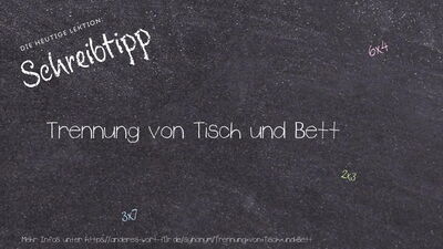 Schreibtipp Trennung von Tisch und Bett