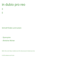 in dubio pro reo