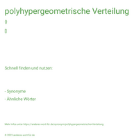 polyhypergeometrische Verteilung