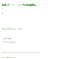 taktierendes Versprinzip