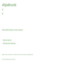 Alpdruck