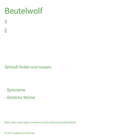 Beutelwolf