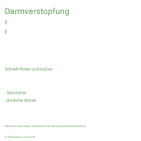 Darmverstopfung