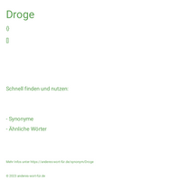 Droge