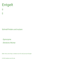 Entgelt