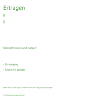 Ertragen