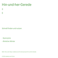 Hin-und-her-Gerede