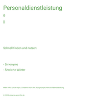 Personaldienstleistung