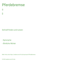 Pferdebremse