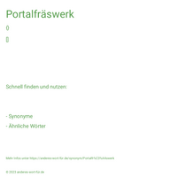 Portalfräswerk