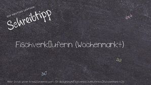 Anderes Wort für Fischverkäuferin (Wochenmarkt) - Synonyme für Fischverkäuferin (Wochenmarkt)