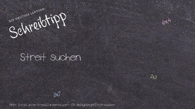 Schreibtipp Streit suchen