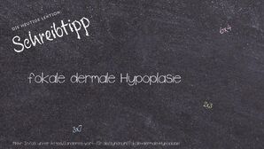 Anderes Wort für fokale dermale Hypoplasie - Synonyme für fokale dermale Hypoplasie