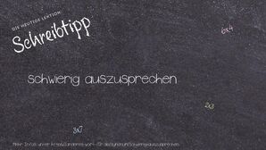 Anderes Wort für schwierig auszusprechen - Synonyme für schwierig auszusprechen