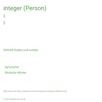 integer (Person)